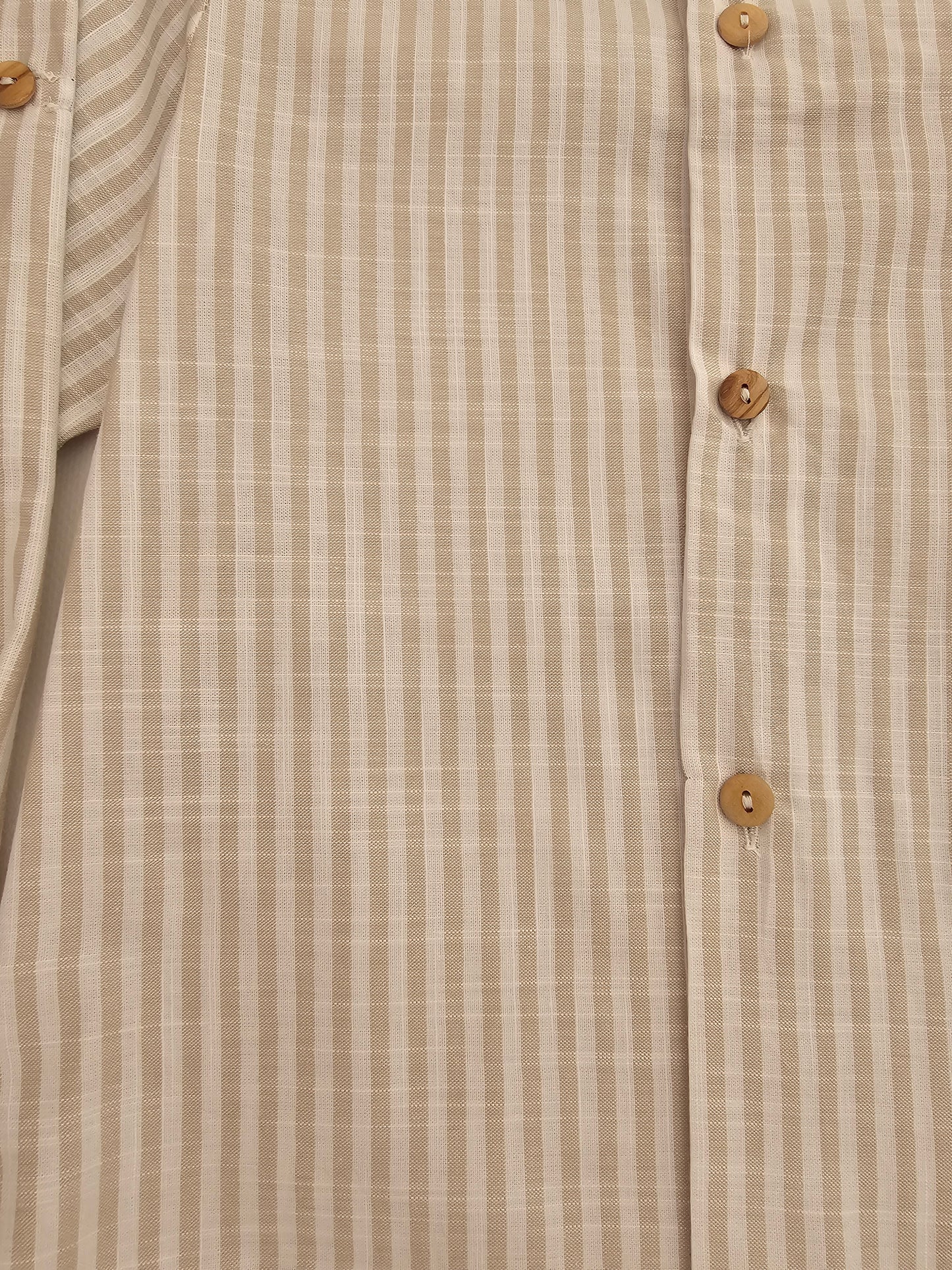 Camisa Mao Rayas Beige