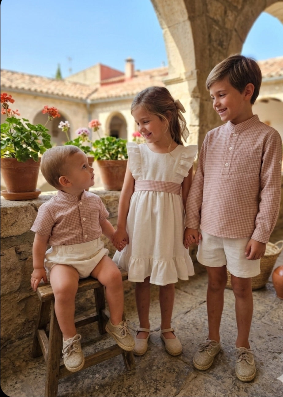 Conjunto niño rosa Empolvado
