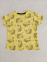 Peto denim + camiseta BALLENAS