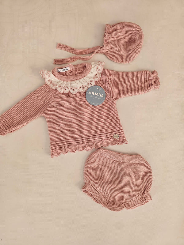 Conjunto tres piezas PUNTILLA