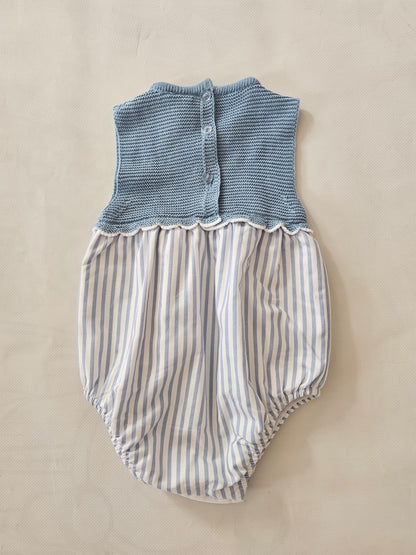 Pelele Punto + Tejido