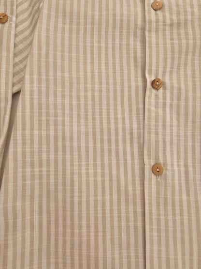 Camisa Mao Rayas Beige