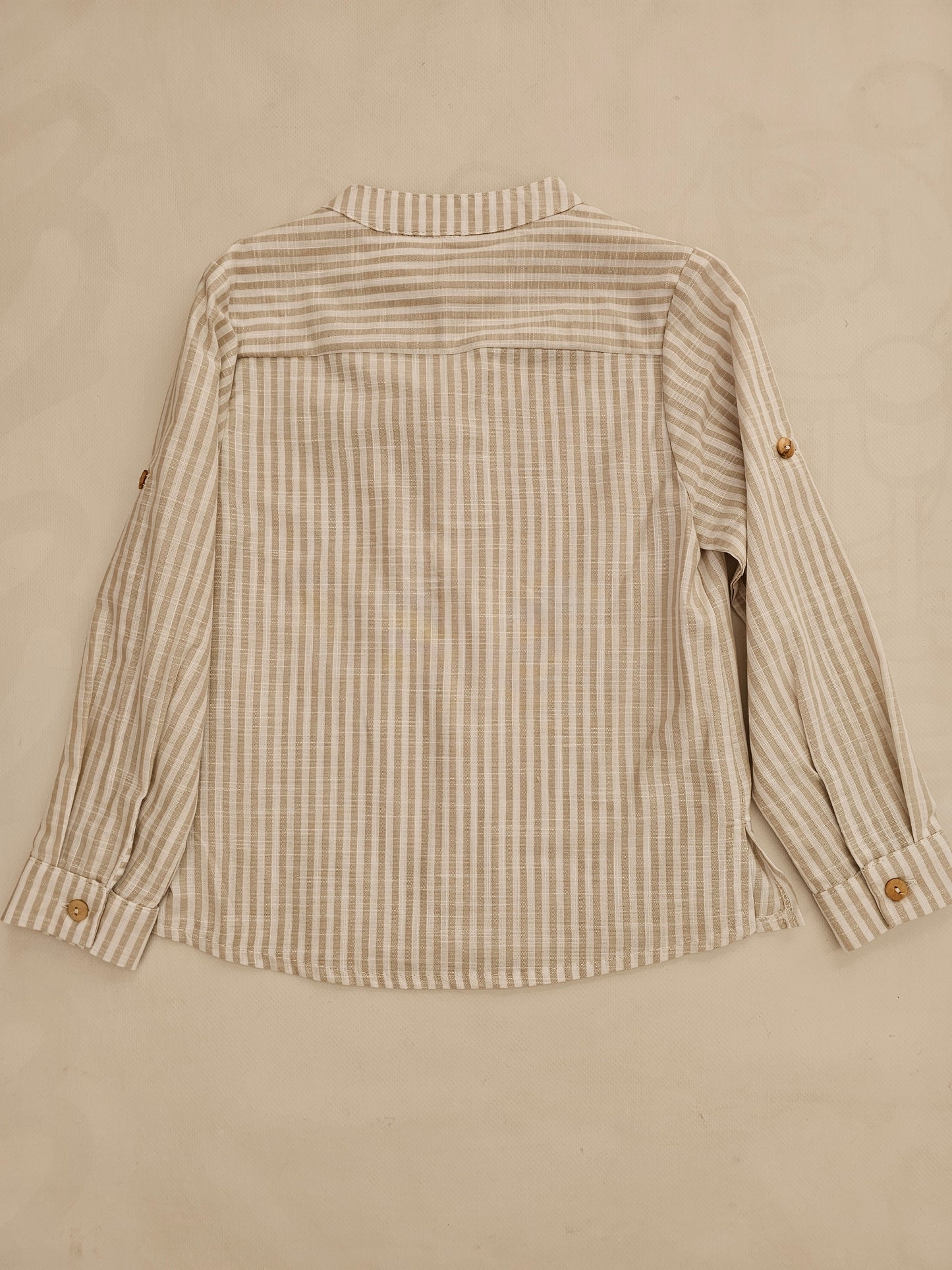 Camisa Mao Rayas Beige