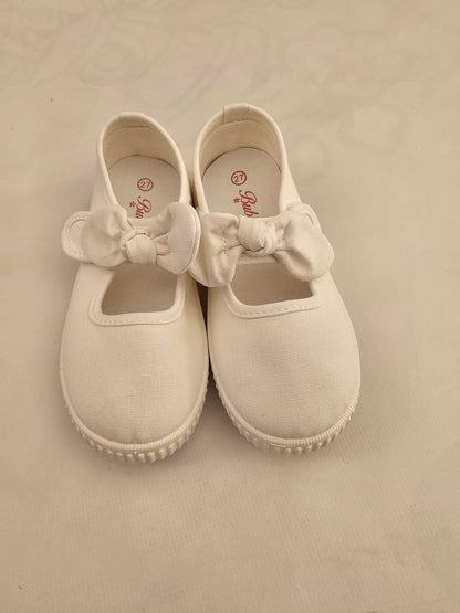 Zapatillas Lona  Barefoot Blancas