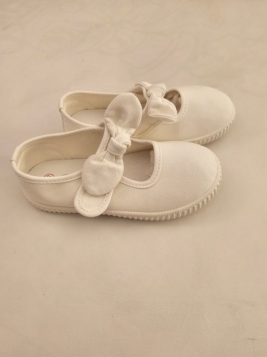 Zapatillas Lona  Barefoot Blancas