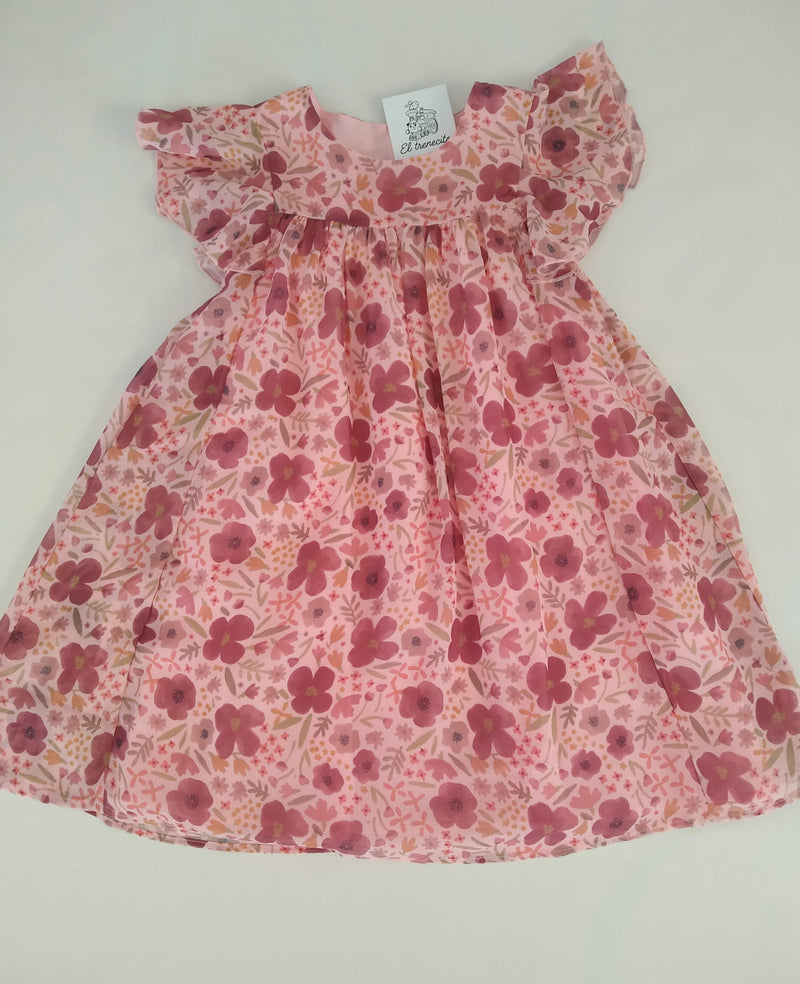 Vestido Gasa - Floreado