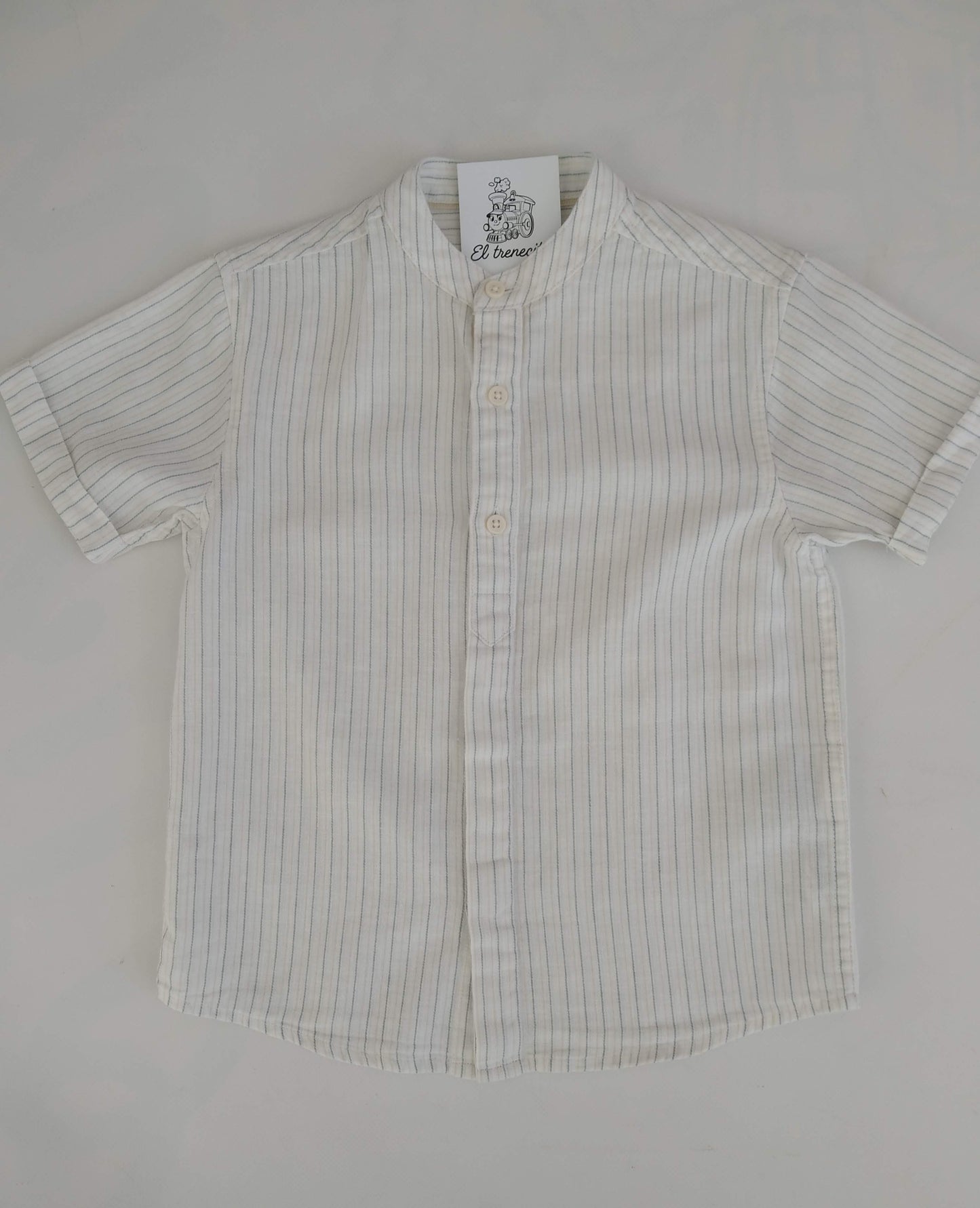 CAMISA RAYAS CUELLO MAO