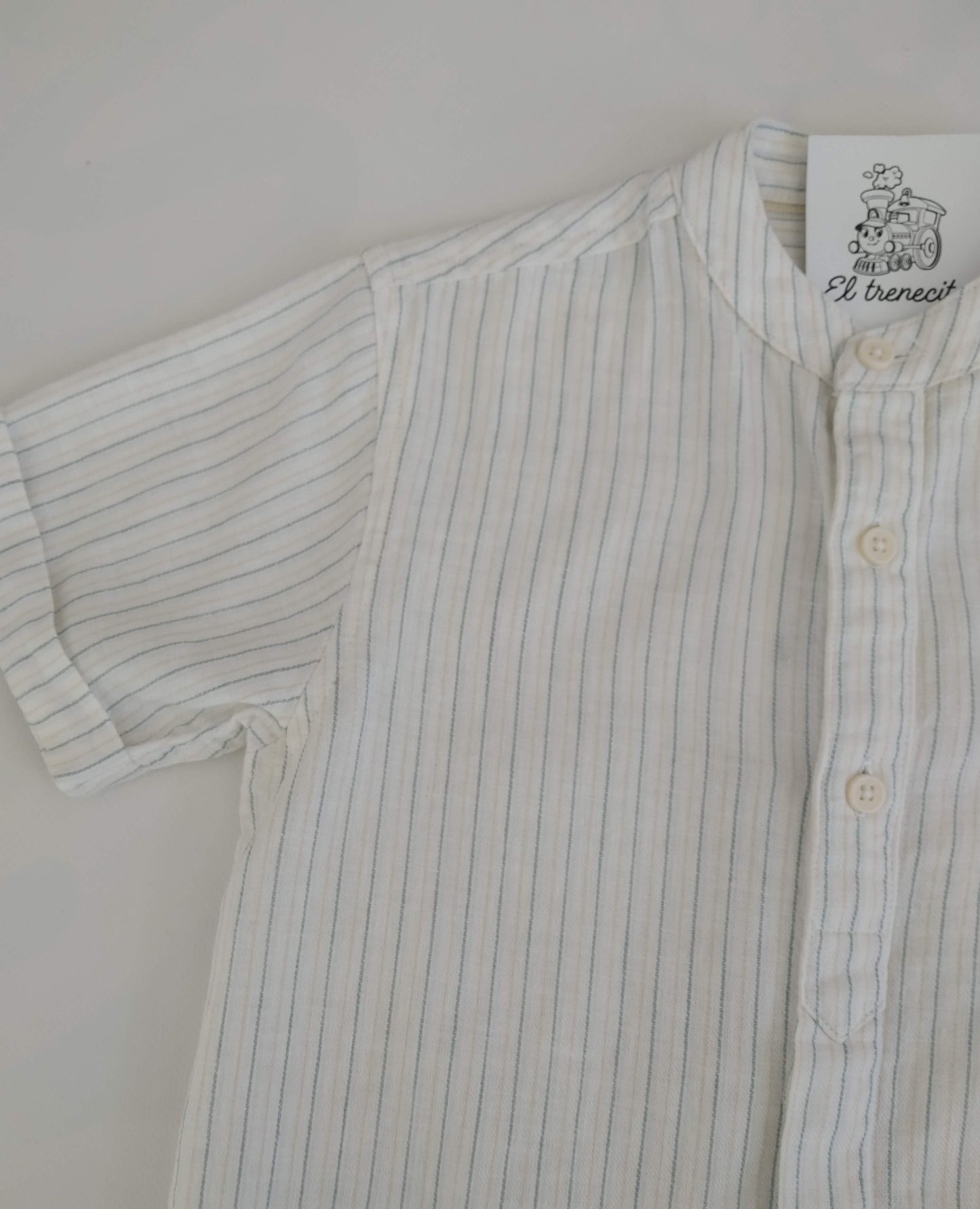 CAMISA RAYAS CUELLO MAO