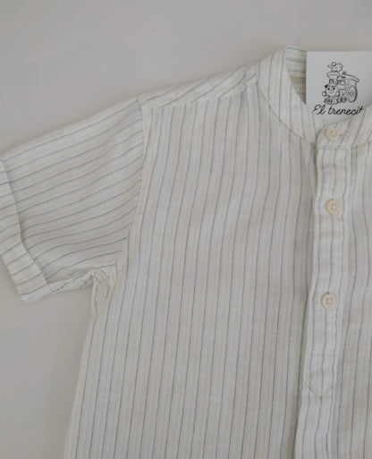CAMISA RAYAS CUELLO MAO